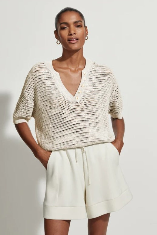 Callie Knit Top | Egret