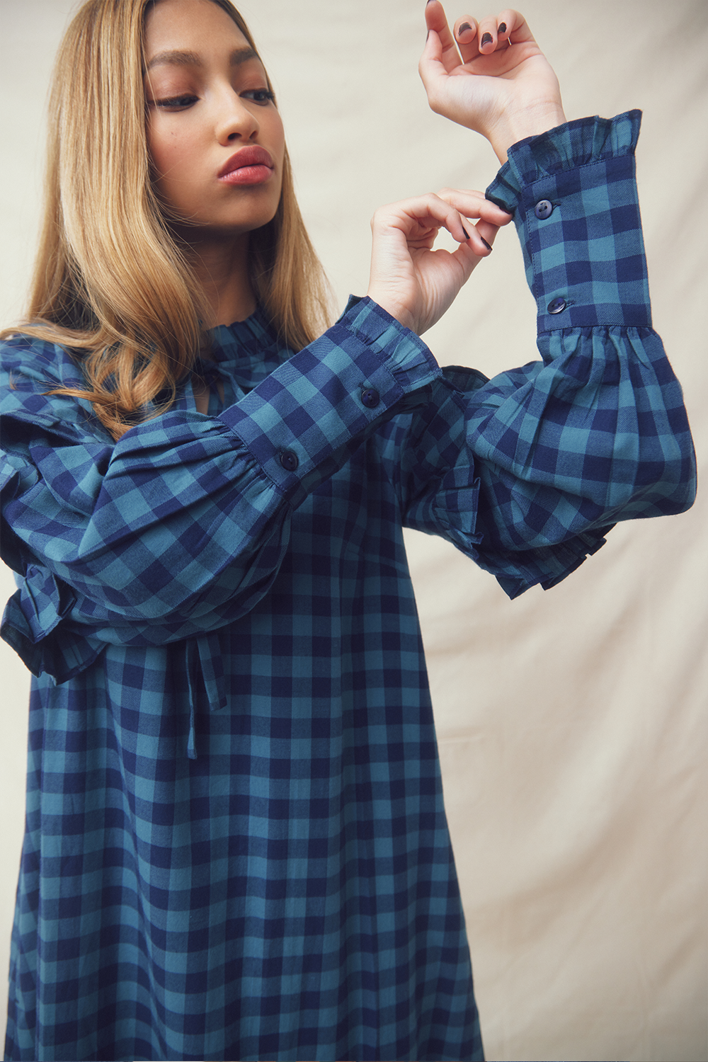 Sophia Check Maxi Dress - FINAL SALE