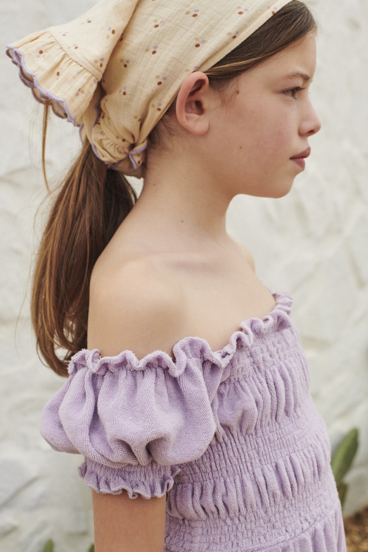 Girls Smocked Terry Dress - FINAL SALE