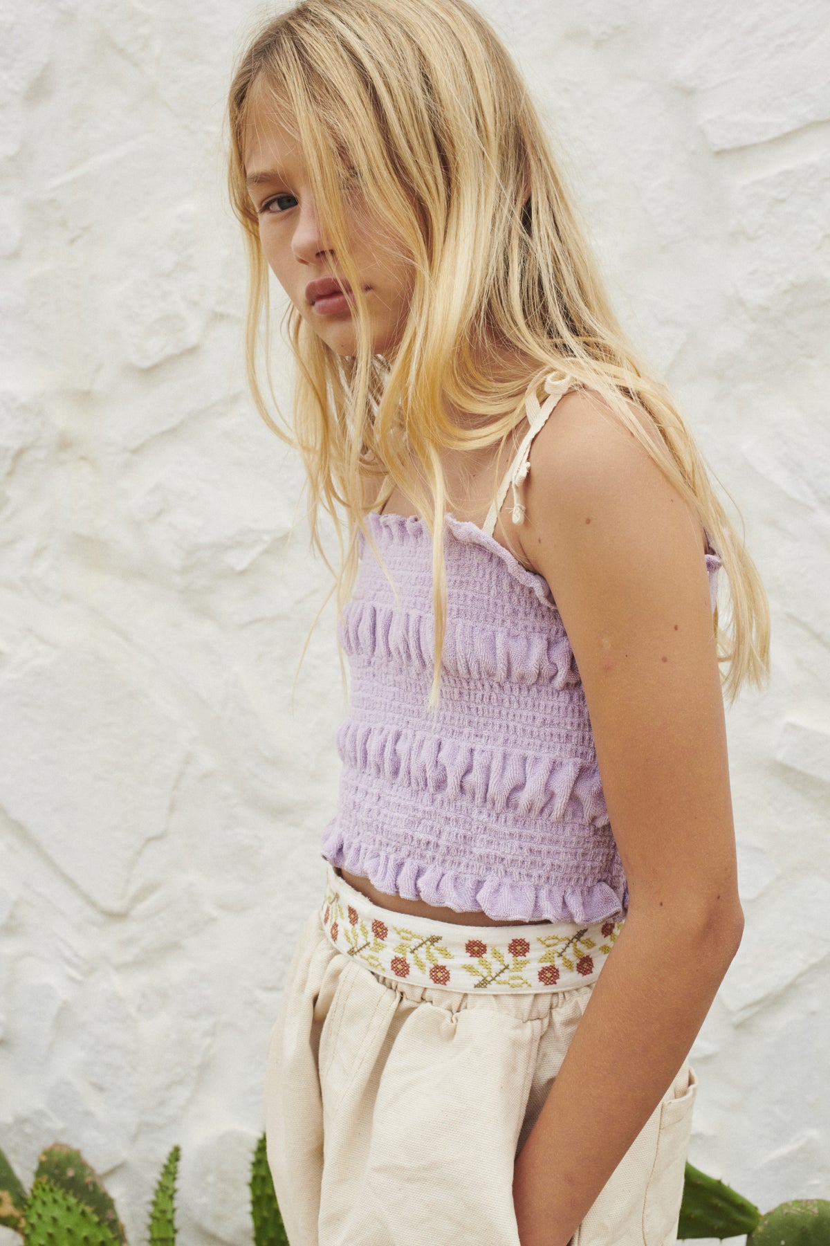 Terry Smocked Top - FINAL SALE