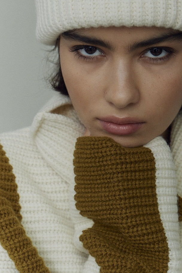 MAST Striped Jumper | Warm Bronze