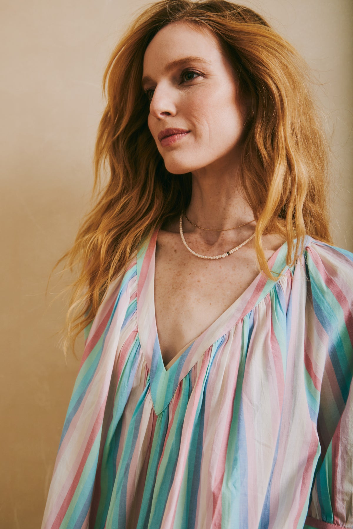 Cici Midi Dress Rainbow Stripe - FINAL SALE