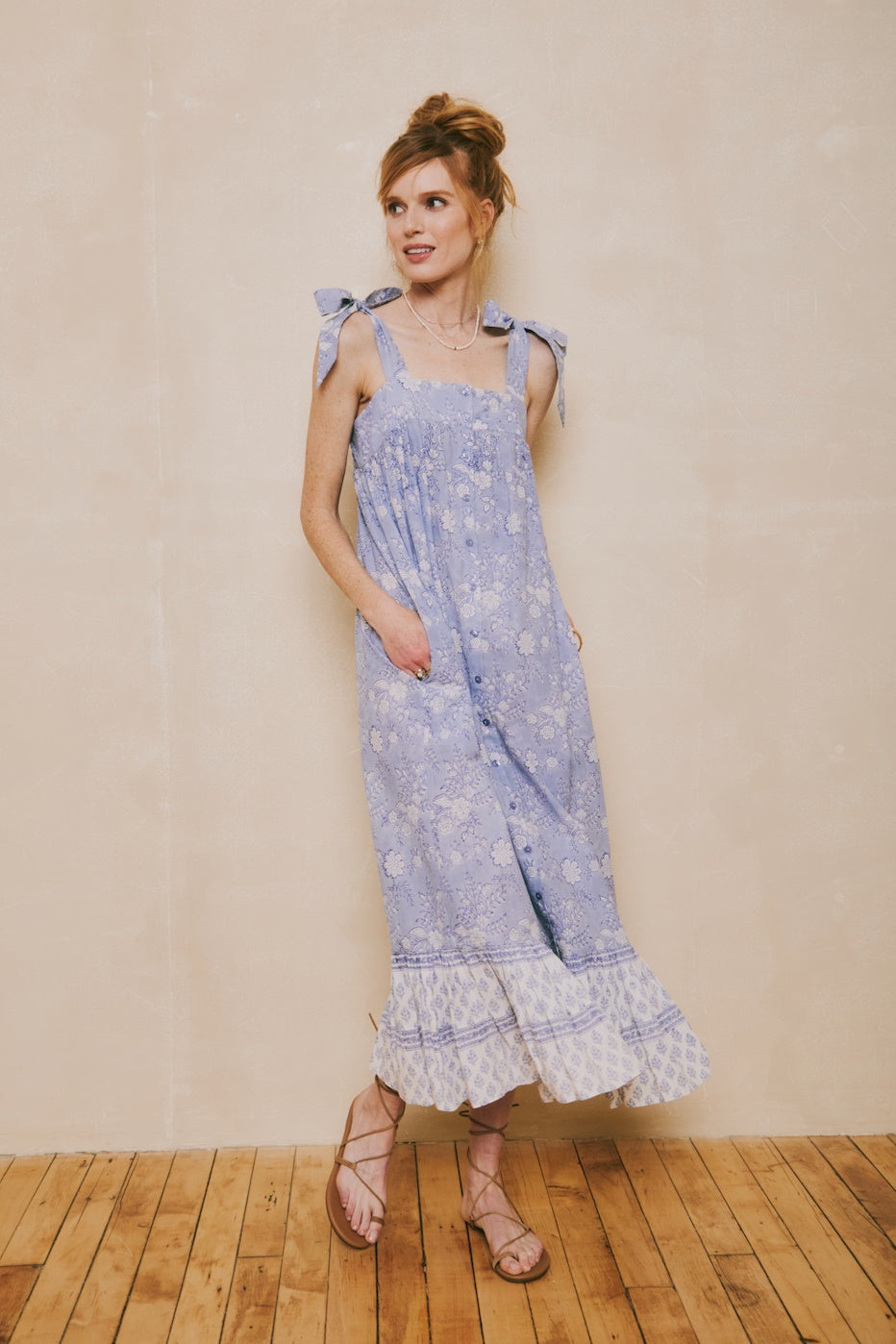 Maisy Dress Blue Floral - FINAL SALE