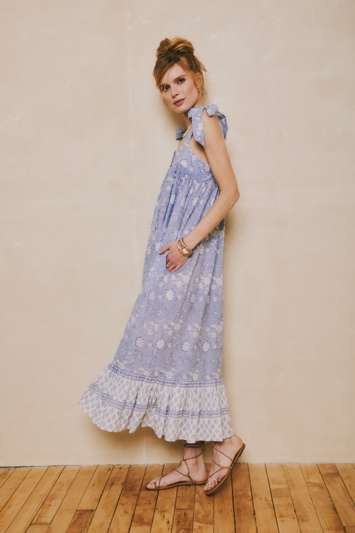 Maisy Dress Blue Floral - FINAL SALE