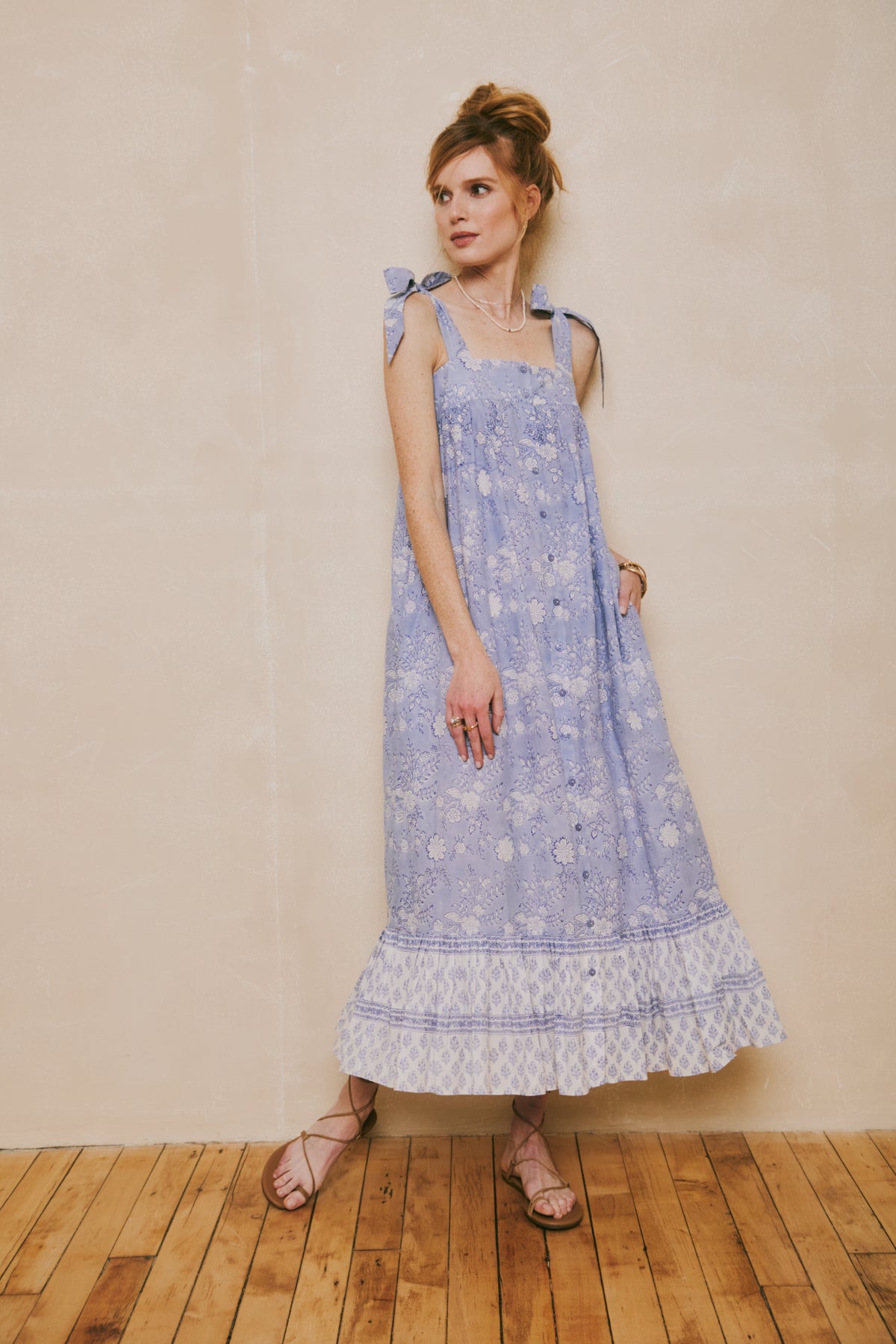 Maisy Dress Blue Floral - FINAL SALE
