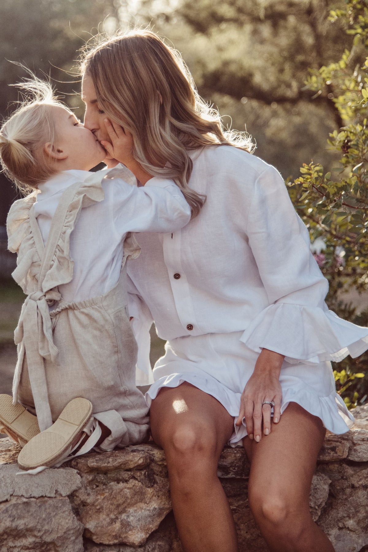 Mya Linen Shorts | White