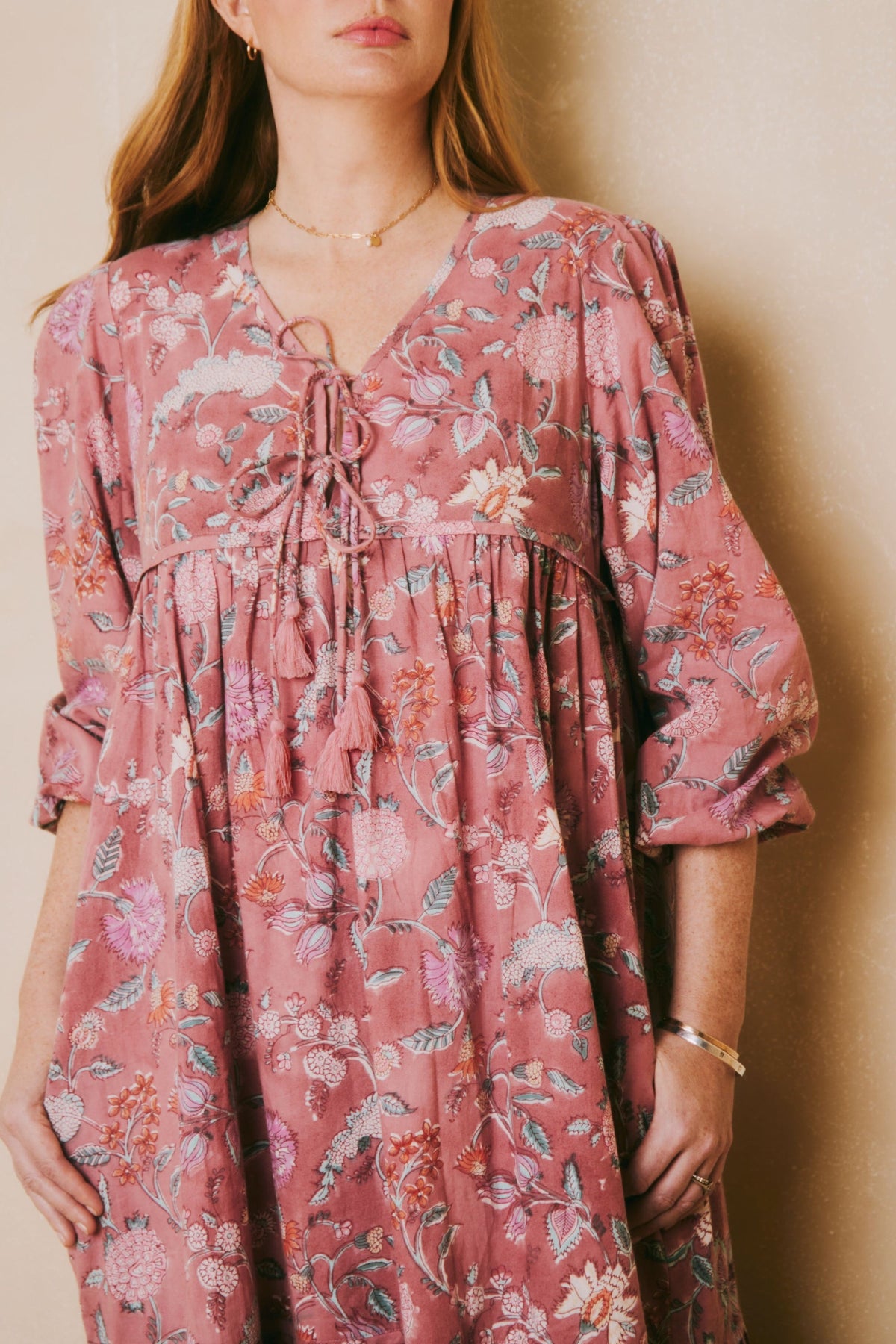 Evie Pink Floral Print Dress - FINAL SALE