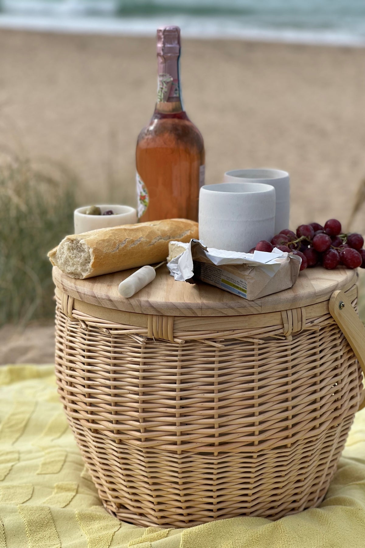 Round Picnic Cooler Basket